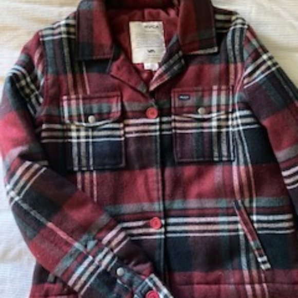 RVCA Plaid Wool Jacket - Picture 1 of 3